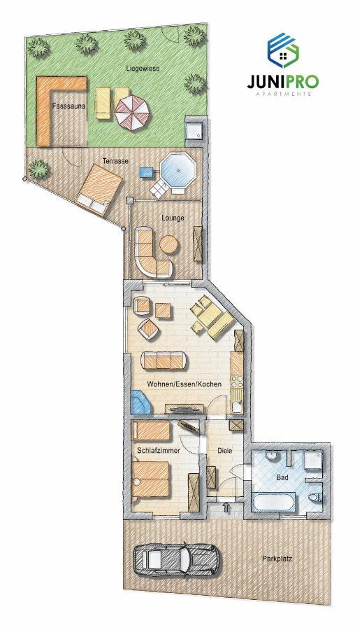 Junipro Luxury Apartments Bosen-Eckelhausen المظهر الخارجي الصورة